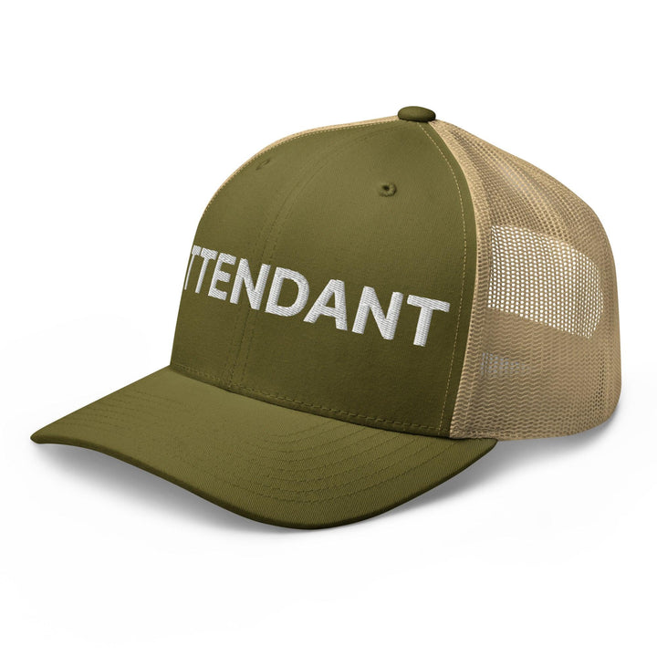 Attendant Work Block Embroidered Mesh Trucker Hat