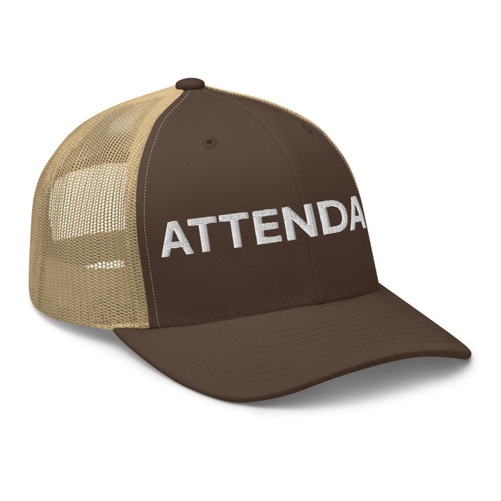 Attendant Work Block Embroidered Mesh Trucker Hat