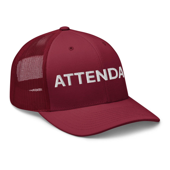 Attendant Work Block Embroidered Mesh Trucker Hat