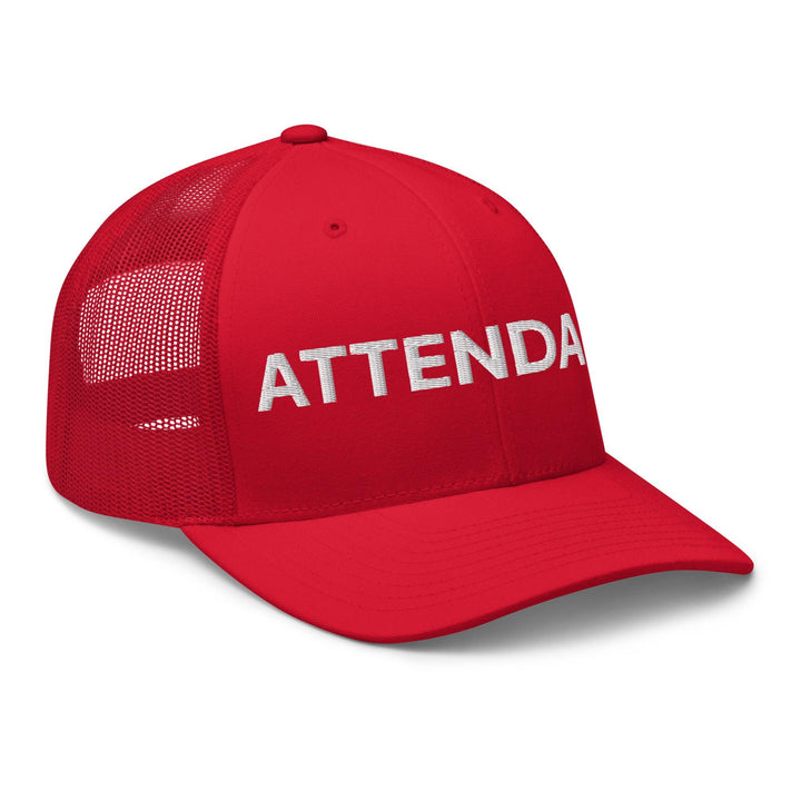 Attendant Work Block Embroidered Mesh Trucker Hat