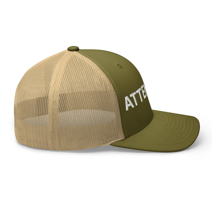 Attendant Work Block Embroidered Mesh Trucker Hat