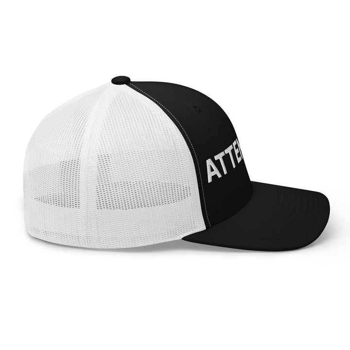 Attendant Work Block Embroidered Mesh Trucker Hat