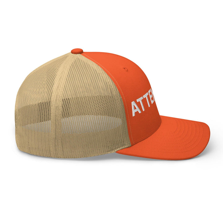 Attendant Work Block Embroidered Mesh Trucker Hat