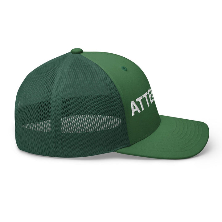 Attendant Work Block Embroidered Mesh Trucker Hat