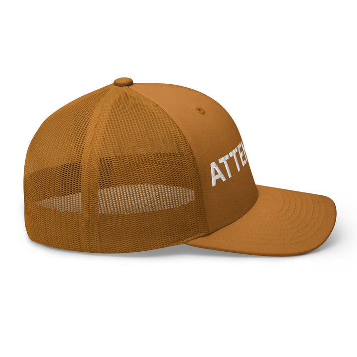 Attendant Work Block Embroidered Mesh Trucker Hat