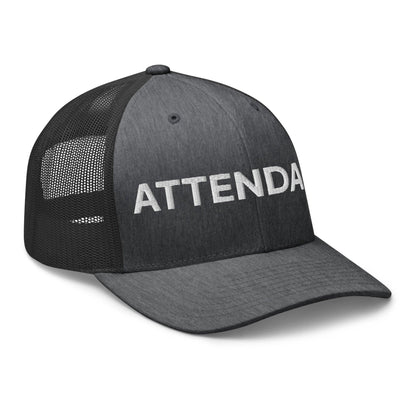 Attendant Work Block Embroidered Mesh Trucker Hat