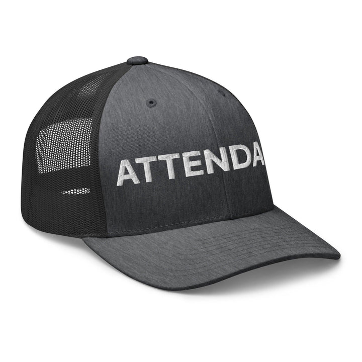 Attendant Work Block Embroidered Mesh Trucker Hat