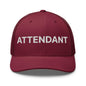 Attendant Work Block Embroidered Mesh Trucker Hat - Cranberry