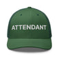 Attendant Work Block Embroidered Mesh Trucker Hat - Evergreen