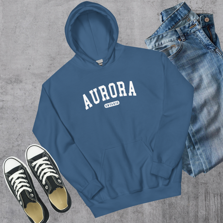 Aurora College Hoodie - Indigo Blue / S