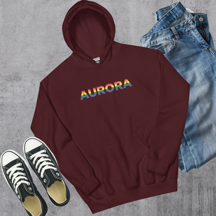 Aurora Pride Hoodie - Maroon / S