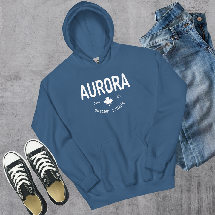 Aurora Since 1888 Hoodie - Indigo Blue / S