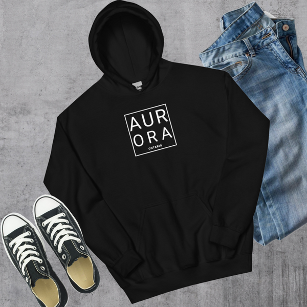 Aurora Square Hoodie - Black / S