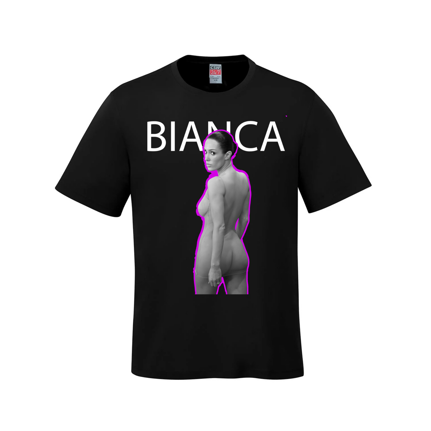 The B Effect: Bianca’s Grammy Moment - Hot Pink Outline T-Shirt - Black / Small
