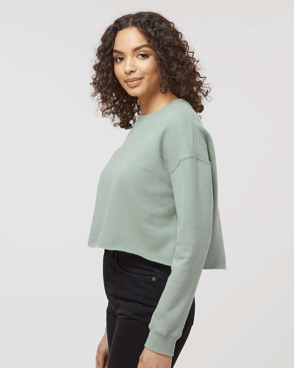 Independent Trading Co. Women's Lightweight Crop Crewneck Sweatshirt AFX24CRP