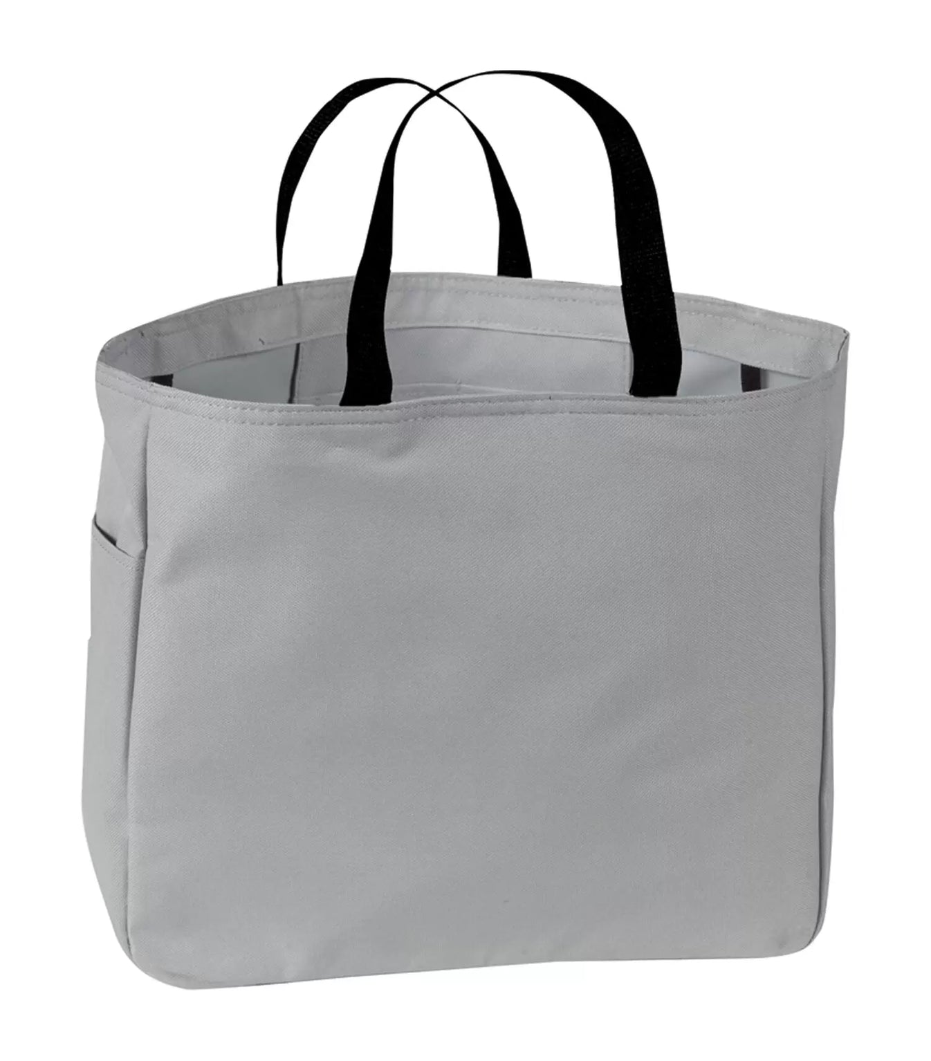 Durable 18 L Everyday Essential Reusable Tote Bag with Side Pocket - Gray