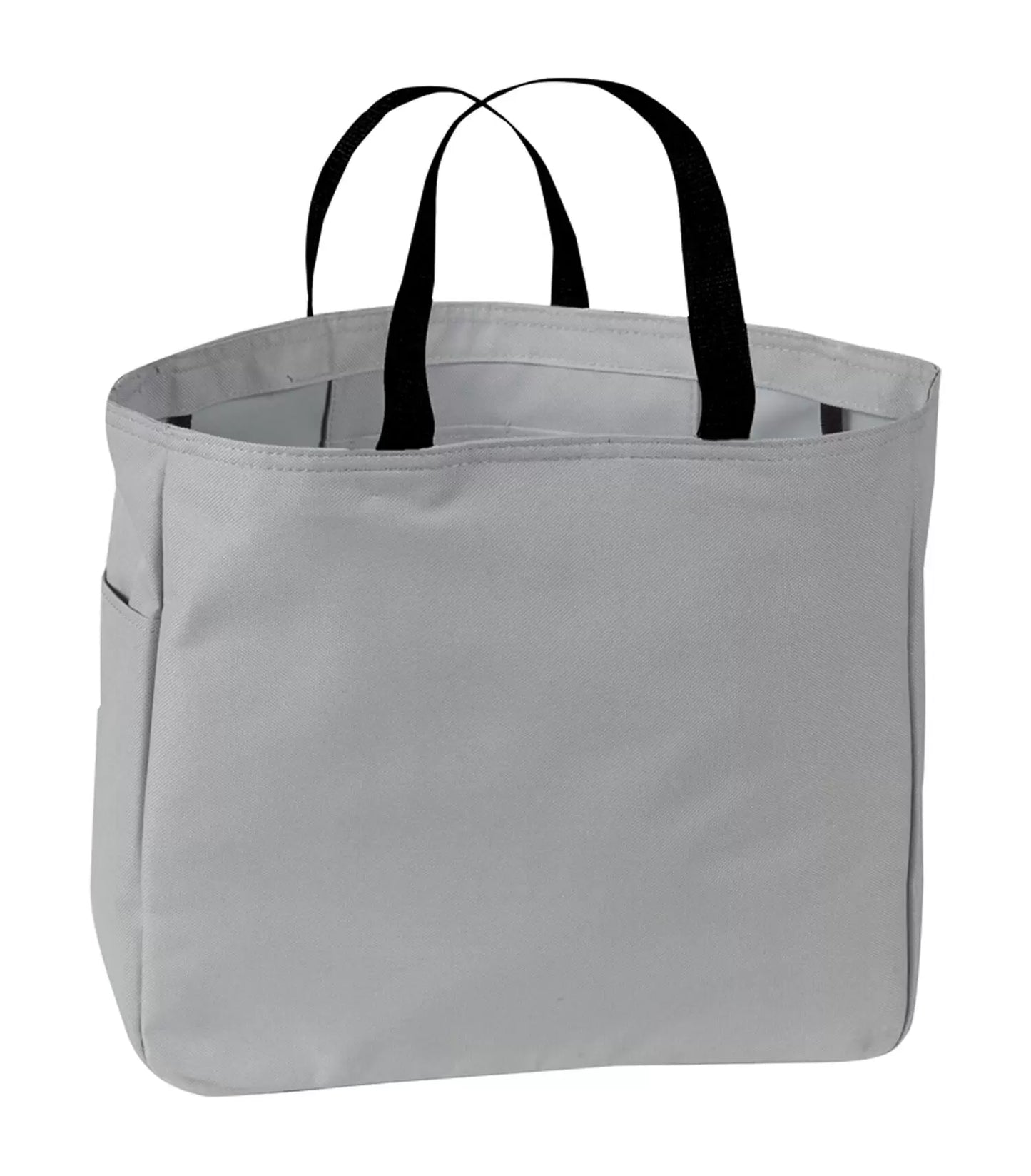 Durable 18 L Everyday Essential Reusable Tote Bag with Side Pocket - Gray
