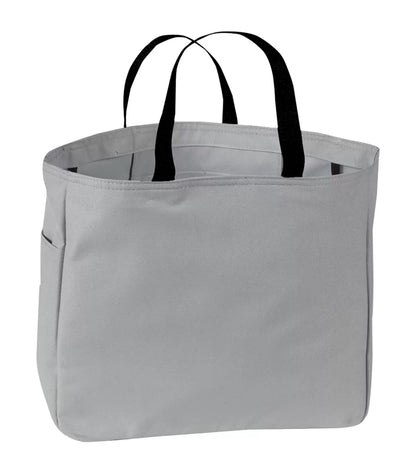 Durable 18 L Everyday Essential Reusable Tote Bag with Side Pocket - Gray