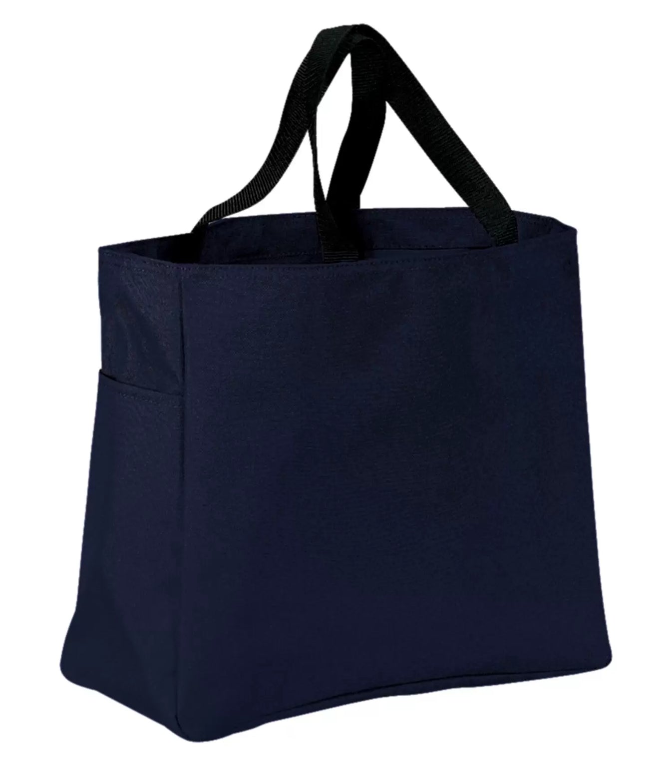 Durable 18 L Everyday Essential Reusable Tote Bag with Side Pocket - Navy