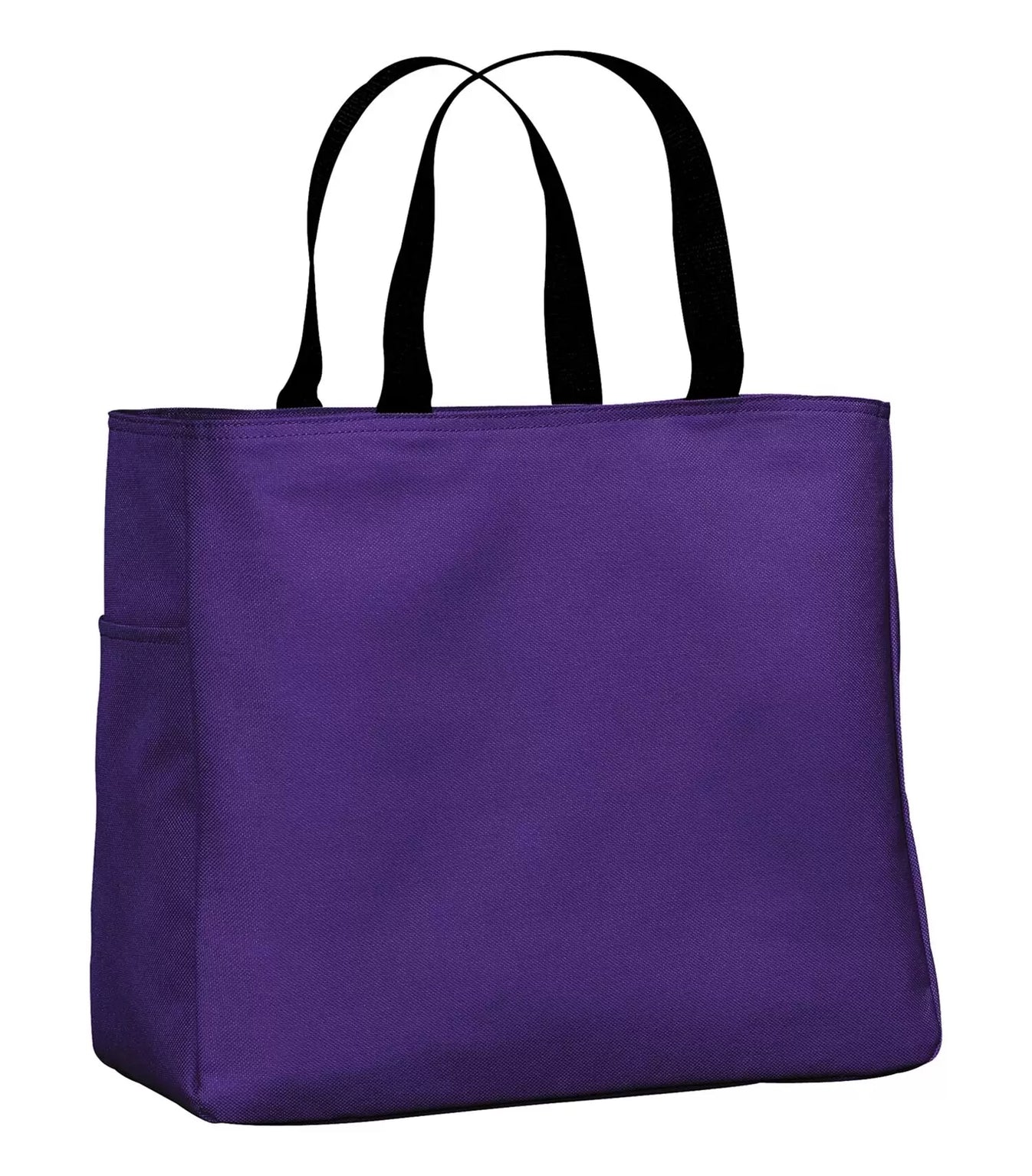 Durable 18 L Everyday Essential Reusable Tote Bag with Side Pocket - Purple
