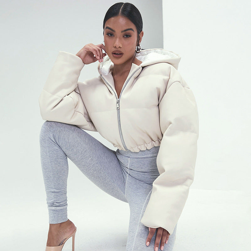 Y2K Bubble Puffer Crop Jacket