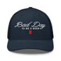 Bad Day to be a Beer Embroidered Mesh Trucker Hat Blue - Navy