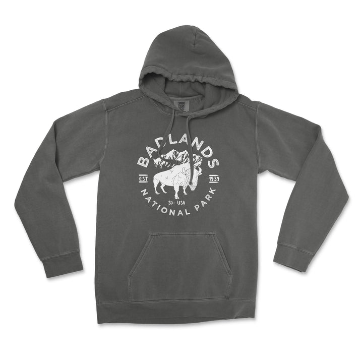 Badlands National Park Comfort Colors Hoodie - S / Pepper - hoodie