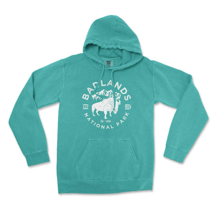 Badlands National Park Comfort Colors Hoodie - S / Seafoam - hoodie