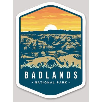 Badlands National Park Die Cut Sticker Large - sticker