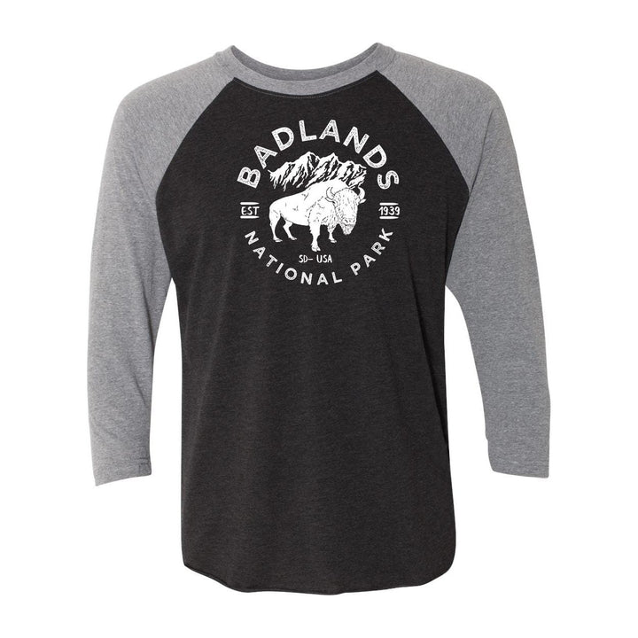 Badlands National Park Raglan - HeatherSleeve Black / S - Raglan