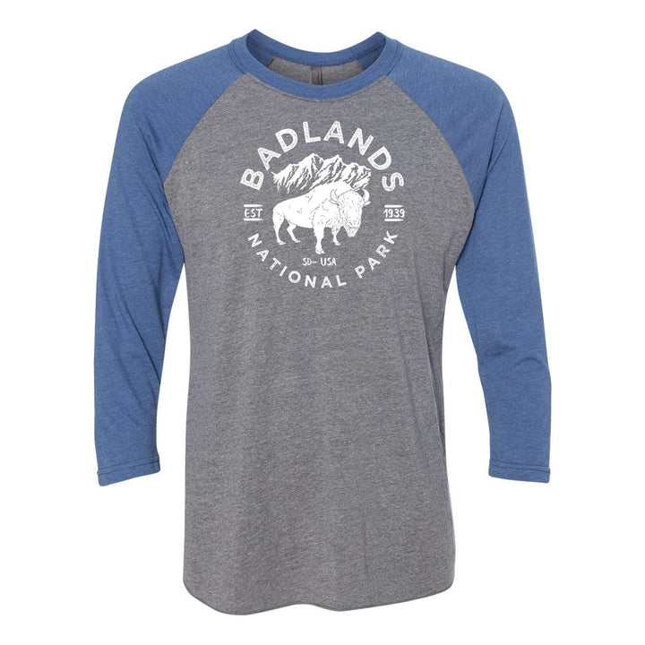 Badlands National Park Raglan - VRoyalSleeve Heather / S - Raglan