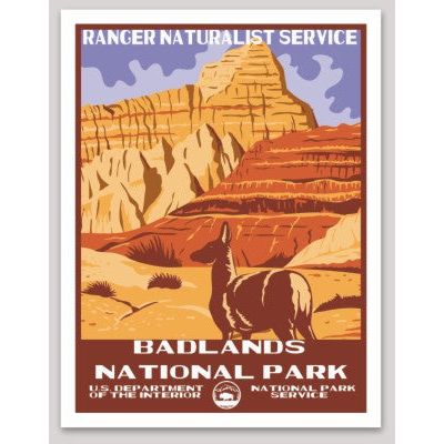 Badlands National Park WPA Sticker Large - sticker