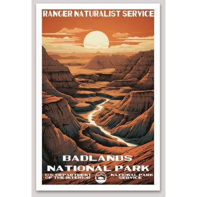 Badlands National Park WPA Sticker Large - sticker