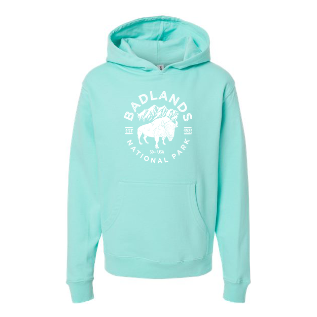 Badlands National Park Youth Hoodie Sweatshirt - S / Mint - hoodie