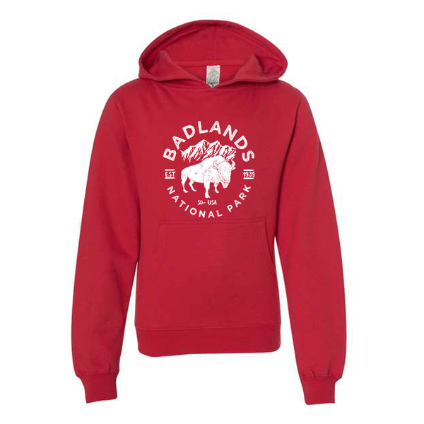 Badlands National Park Youth Hoodie Sweatshirt - S / Red - hoodie