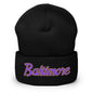 Baltimore Football Vintage Sports Script Knit Cuffed Beanie