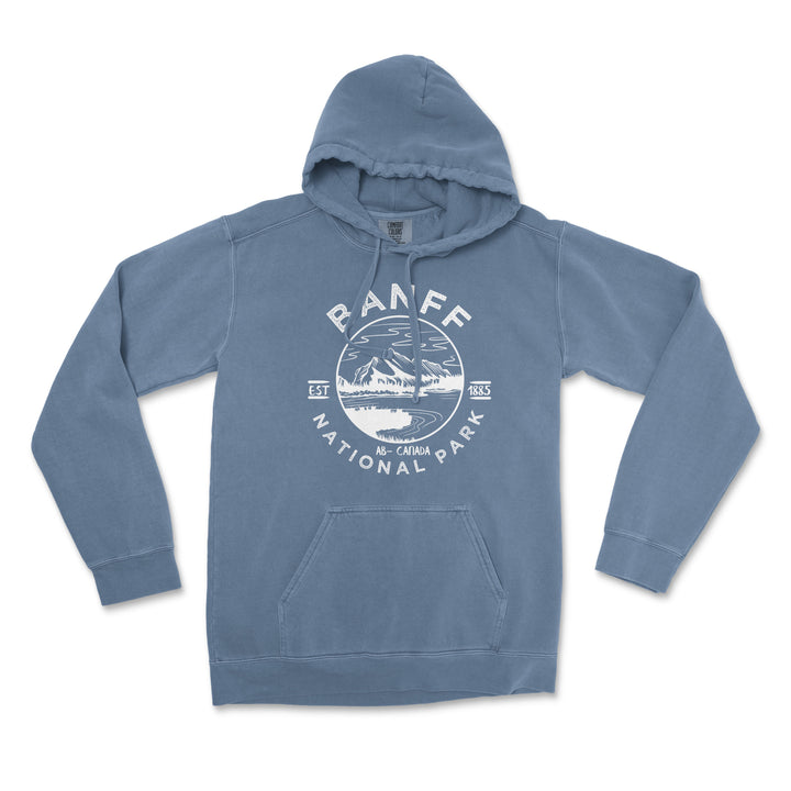 Banff National Park Comfort Colors Hoodie - S / Blue Jean - hoodie