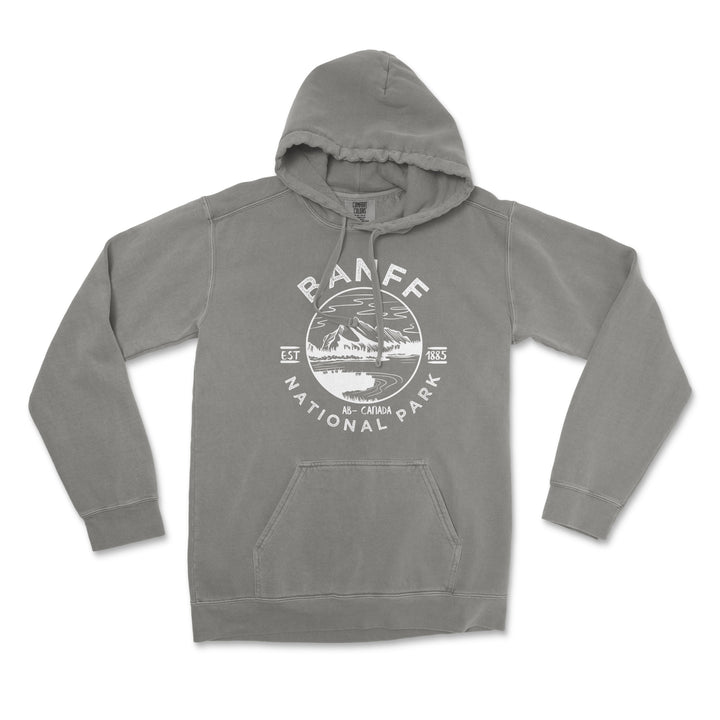 Banff National Park Comfort Colors Hoodie - S / Grey - hoodie