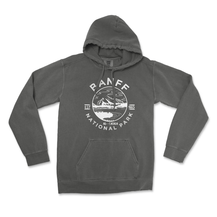 Banff National Park Comfort Colors Hoodie - S / Pepper - hoodie