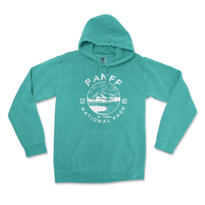 Banff National Park Comfort Colors Hoodie - S / Seafoam - hoodie