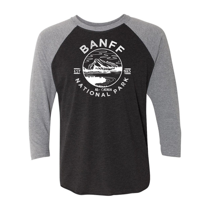 Banff National Park Raglan - HeatherSleeve Black / S - Raglan