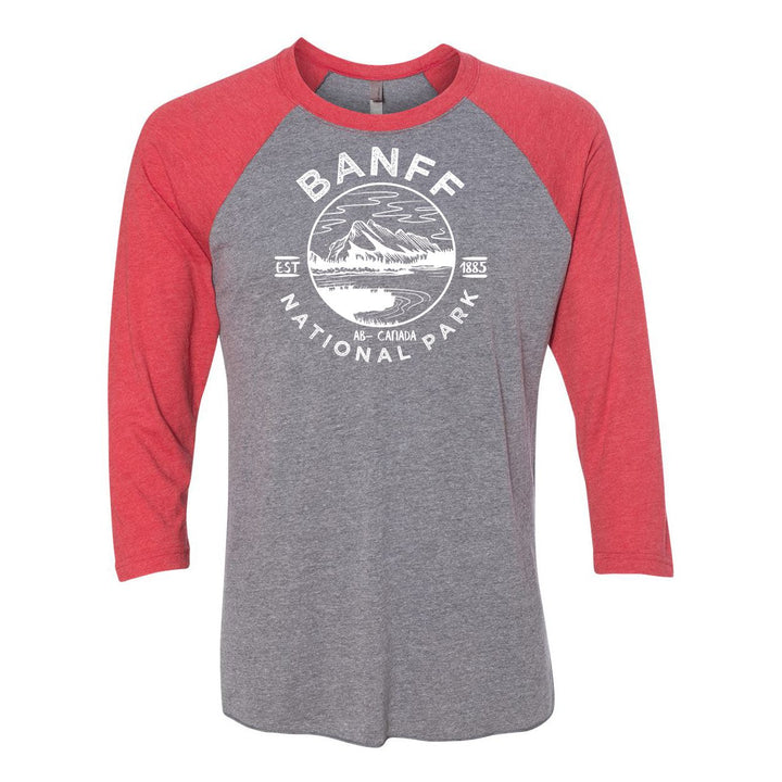 Banff National Park Raglan - VRedSleeve Heather / S - Raglan