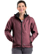 Burgundy Berne Ladies Hooded Softshell Jacket WJS301 for stylish protection