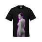 Bianca in Bold: Oversized Hot Pink Outline T-Shirt - Black / Small