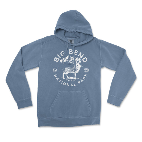 Big Bend National Park Comfort Colors Hoodie - S / Blue Jean - hoodie