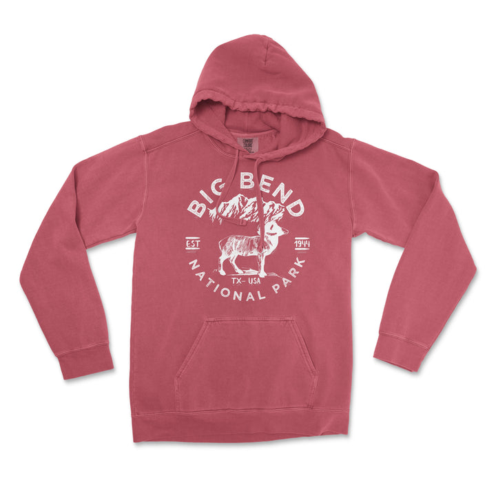 Big Bend National Park Comfort Colors Hoodie - S / Crimson - hoodie