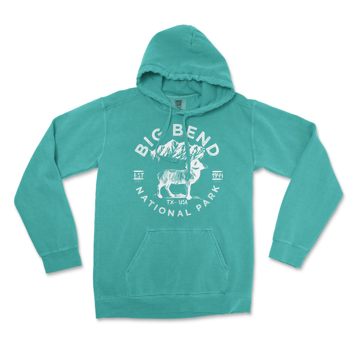 Big Bend National Park Comfort Colors Hoodie - S / Seafoam - hoodie