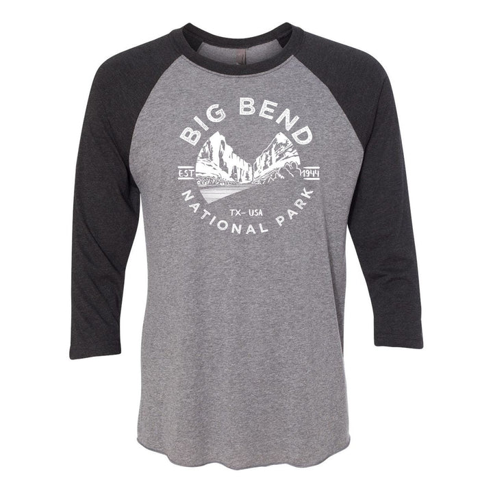 Big Bend National Park Raglan - VBlackSleeve Heather / S - Raglan