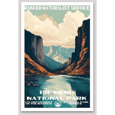 Big Bend National Park WPA Sticker Large - sticker