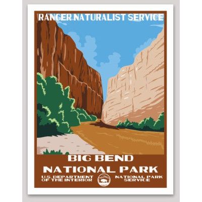 Big Bend National Park WPA Sticker Large - sticker